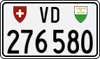 License plate of Switzerland, Cars