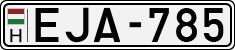 license plates of Hungary, Cars (1990)