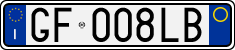 License plate of Italy, Cars (1994 year series)