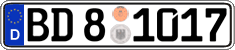 German license plate, Authorities and federal agencies