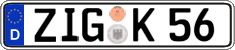 German license plate, Regular plates