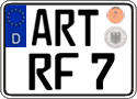 German license plate, Regular plates