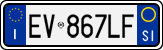 License plate of Italy, Cars (1994 year series)