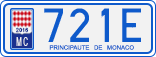 License plate of Monaco, Cars