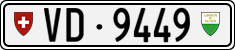 License plate of Switzerland, Cars
