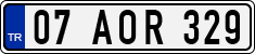 License plate of Turkey, Regular plates