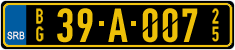 License plate of Serbia, Diplomatic