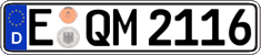German license plate, Regular plates