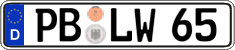 German license plate, Regular plates