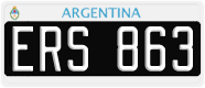 License plate of Argentina, Cars (1995, ABC 123)