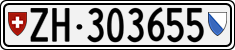 License plate of Switzerland, Cars