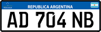 License plate of Argentina, Cars (Mercosur, AB 123 CD)