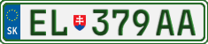 License plate of Slovakia, Electric vehicles