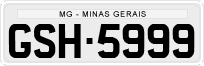 License plate of Brazil, Private owners (1990)