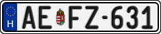 license plates of Hungary, Regular plates (2022)
