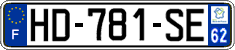 French license plate, SIV (ordinary)
