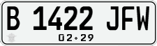 License plate of Indonesia, Regular plates