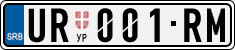 License plate of Serbia, Cars
