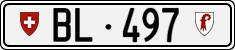 License plate of Switzerland, Cars