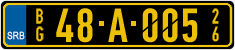 License plate of Serbia, Diplomatic