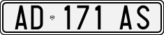 License plate of Italy, Cars (1994 year series)