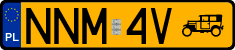 License plates of Poland, Oldtimers
