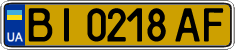 License plate Ukraine, Public transport (2004)