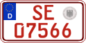 German license plate, Red license plates