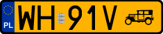 License plates of Poland, Oldtimers