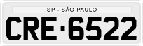 License plate of Brazil, Private owners (1990)