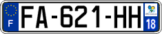 French license plate, SIV (ordinary)