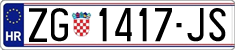 License plate of Croatia, Regular plates