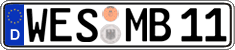 German license plate, Regular plates