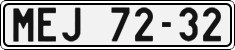 License plate of the Czech Republic, Cars (1960)