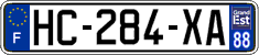 French license plate, SIV (ordinary)