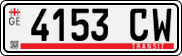 License plate of Georgia, Export transit plates