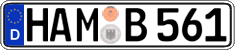 German license plate, Regular plates