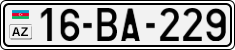 License plate of Azerbaijan, Cars