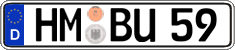 German license plate, Regular plates