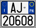 License plate of Italy, Motorcycles (1994 year series)