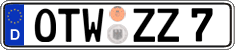 German license plate, Regular plates