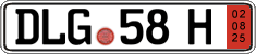 German license plate, Export transit plates
