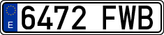 License plates of Spain, Ordinary (2000)