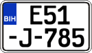License plate of Bosnia and Herzegovina, Regular plates