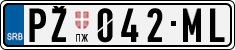 License plate of Serbia, Cars