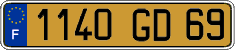 French license plate, FNI