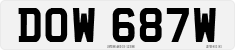 License plate of the United Kingdom, 1963 year system