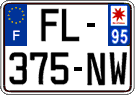 French license plate, SIV (ordinary)
