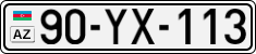 License plate of Azerbaijan, Cars