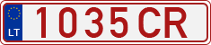 License plate of Lithuania, Transit plates